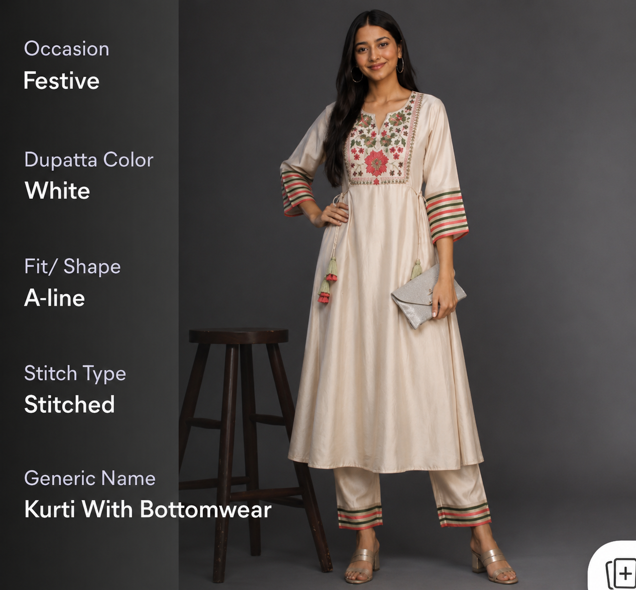 Premium Embroidered Silk Cotton Blend Kurta Set for Women | Daily & Festive Wear